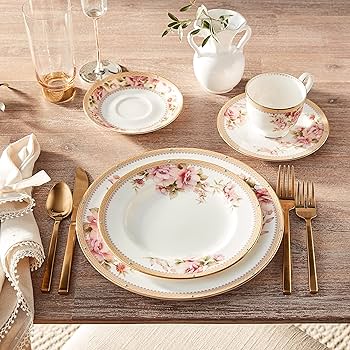 Amazon.com | Noritake Hertford 5-Piece Place Setting, White